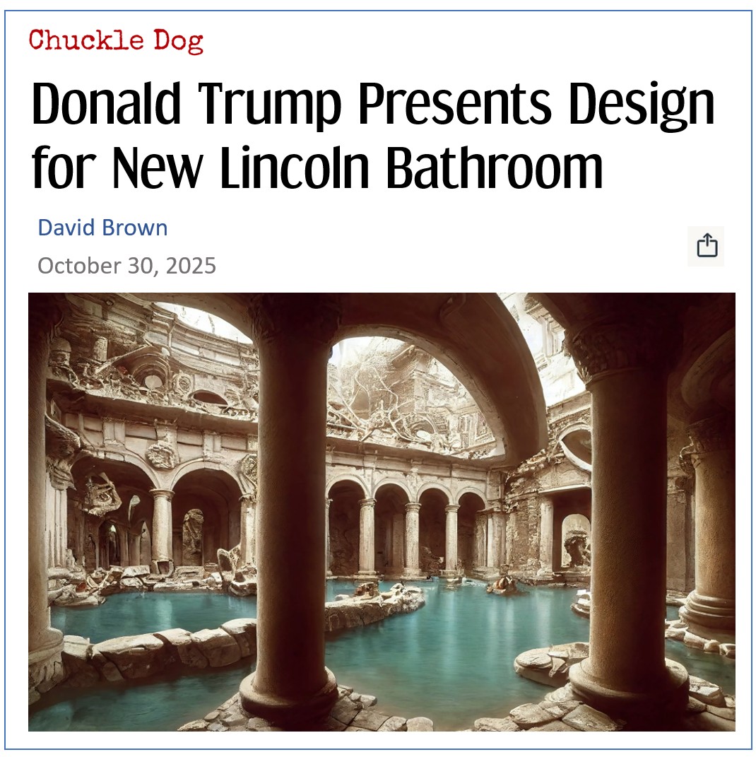 Donald Trump Presents Design for New Lincoln Bathroom