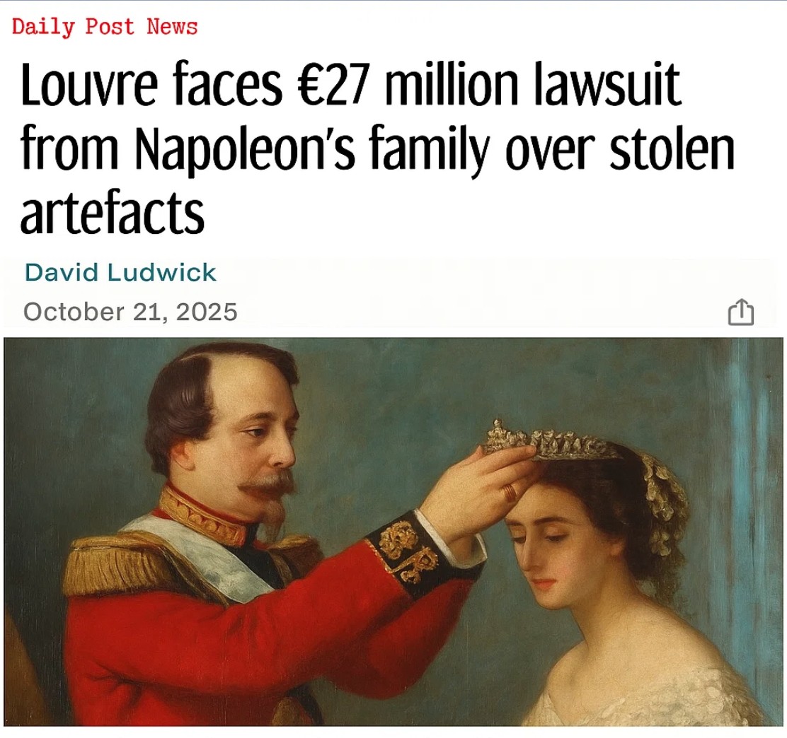 Louvre faces €27 million lawsuit from Napoleon’s family over solen artefacts
