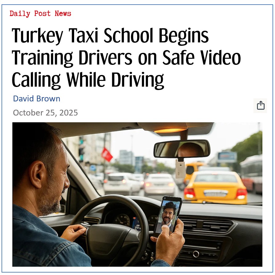 Turkey Taxi School Begins Training Drivers on Safe Video Calling While Driving