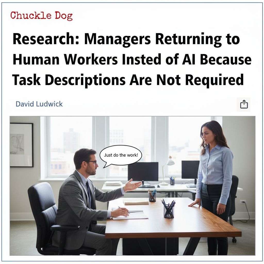 Managers Returning to Human Workers Instead of AI Because Task Descriptions Are Not Required